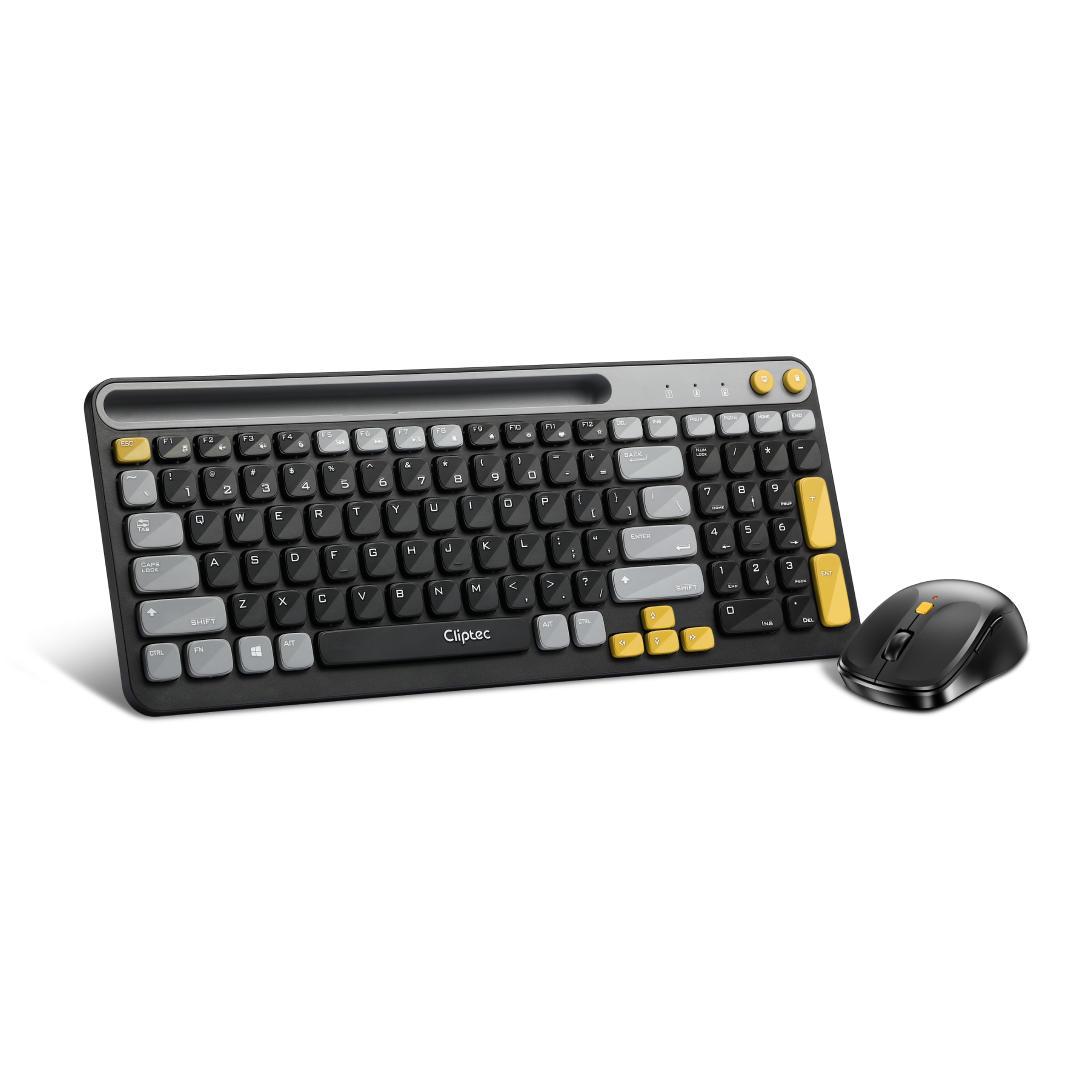 CLIPTEC RZK364 2.4GHZ WIRELESS SILENT KEYBOARD AND MOUSE COMBO SET